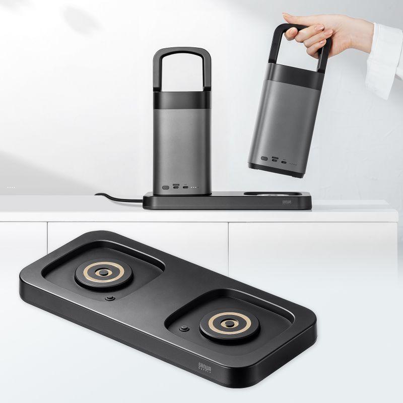 訳あり新品 モバイルバッテリー ハンドル 軽量 小型 持ち運び 大容量 PD90W 高速充電 ノートPC BTL-RDC36CTR サンワサプライ 外装に傷・汚れあり_2