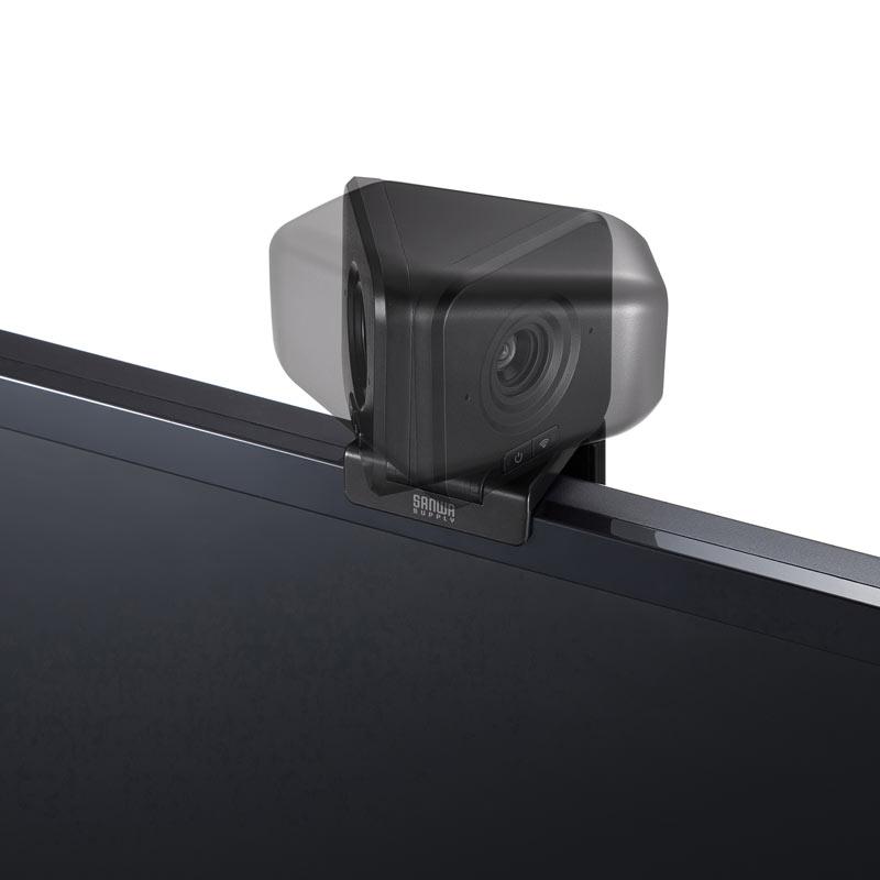サンワサプライ ワイヤレスWEBカメラ USB-C CMS-V65BK CMS-V65BK【ワイヤレスWEBカメラ】ケーブルを気にせずどこでも