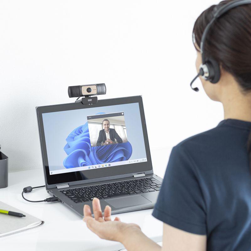訳あり新品 耐高温WEBカメラ 超広角 フルHD 3mロングケーブル 三脚取り付け可 工場 製造 車中 CMS-V70BK サンワサプライ 外装に傷・汚れあり_8
