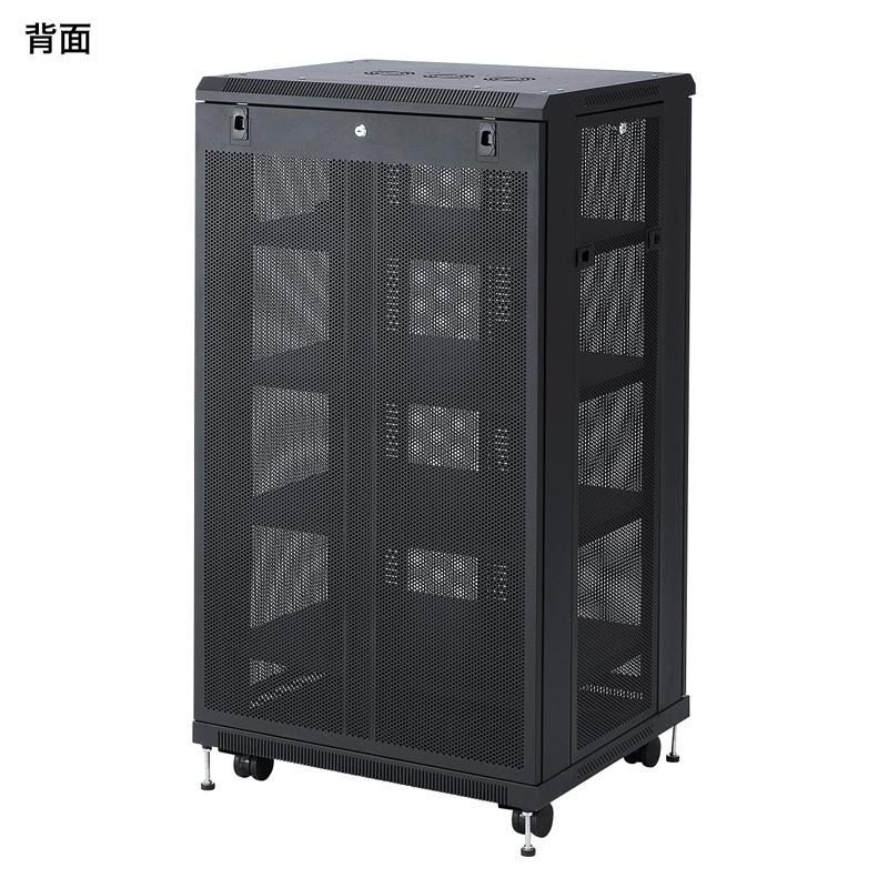 訳あり新品 機器収納ラック タワー型 鍵付 ネットワーク機器 メッシュ 高さ130cm 幅70cm CP-SVCMULT2 サンワサプライ 外装に傷・汚れあり_11