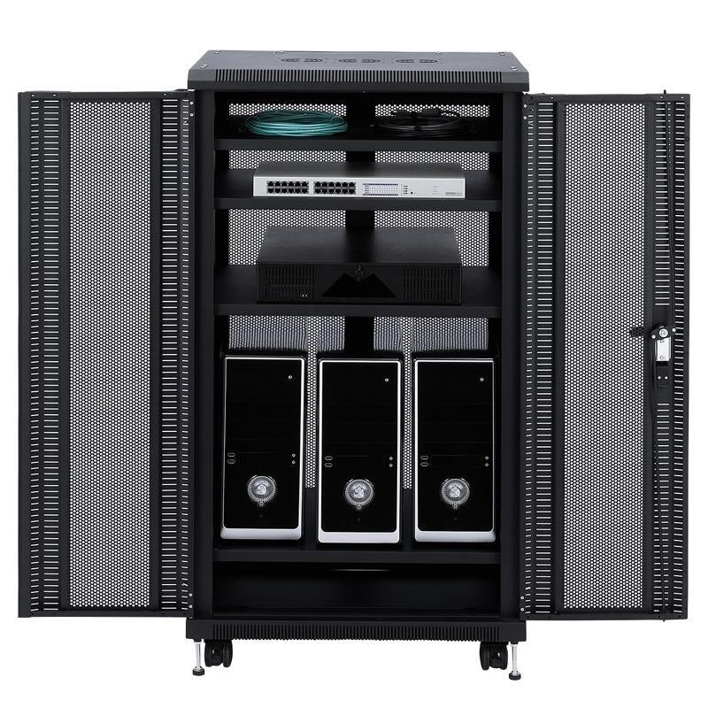 訳あり新品 機器収納ラック タワー型 鍵付 ネットワーク機器 メッシュ 高さ130cm 幅70cm CP-SVCMULT2 サンワサプライ 外装に傷・汚れあり_1