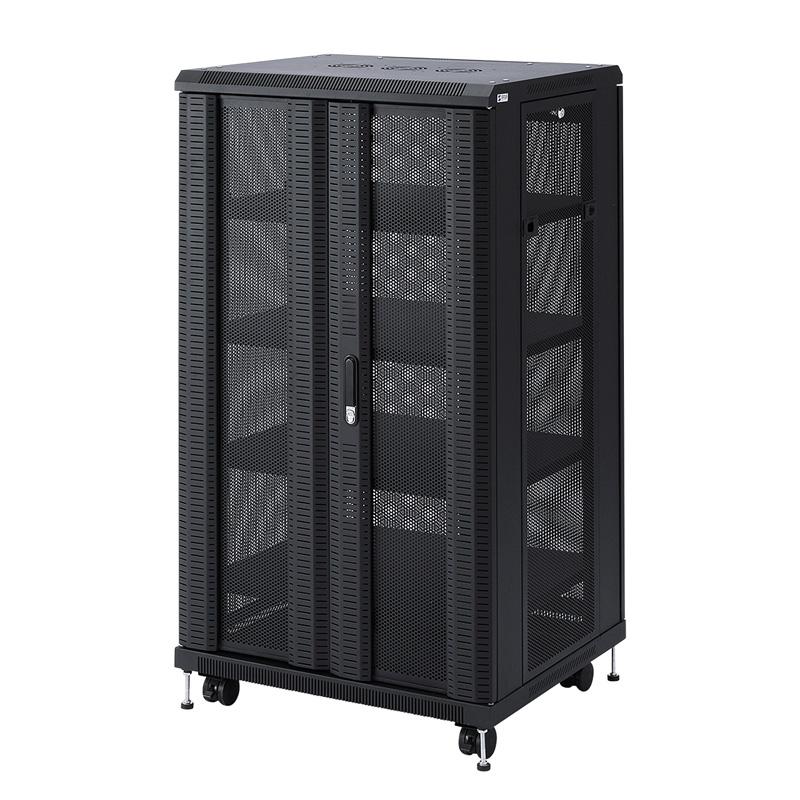 訳あり新品 機器収納ラック タワー型 鍵付 ネットワーク機器 メッシュ 高さ130cm 幅70cm CP-SVCMULT2 サンワサプライ 外装に傷・汚れあり_13