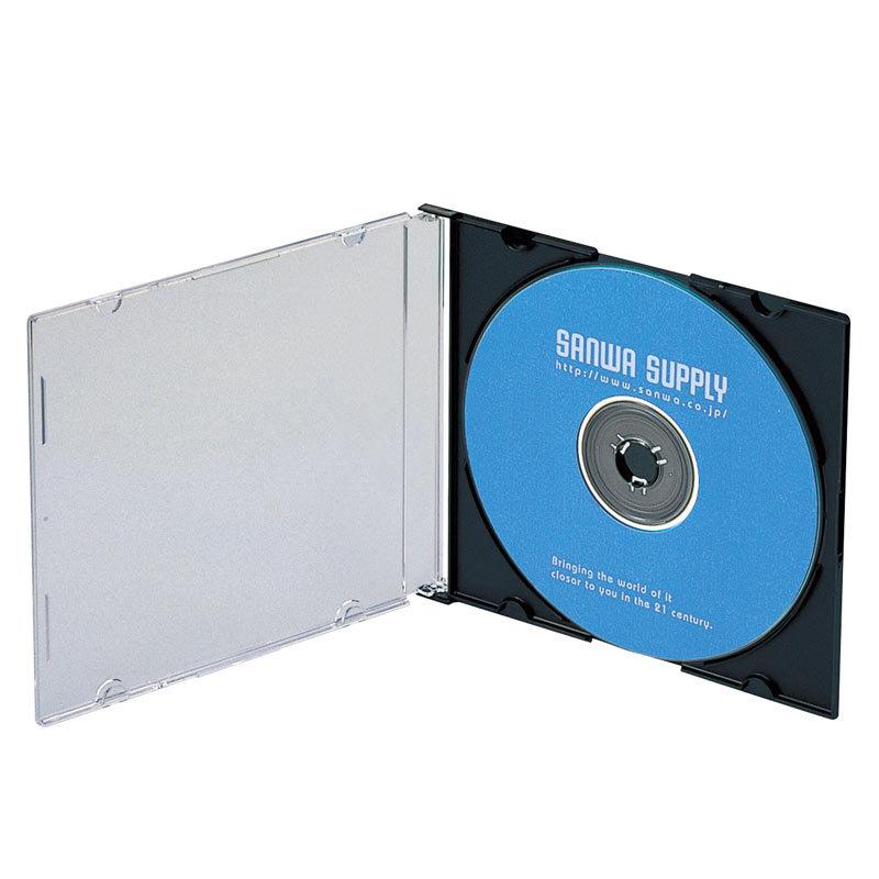 訳あり新品 Blu-ray DVD CDケース スリムタイプ 100枚セット ブラック FCD-PU100MBKN サンワサプライ 外装に傷・汚れあり｜esupply｜02