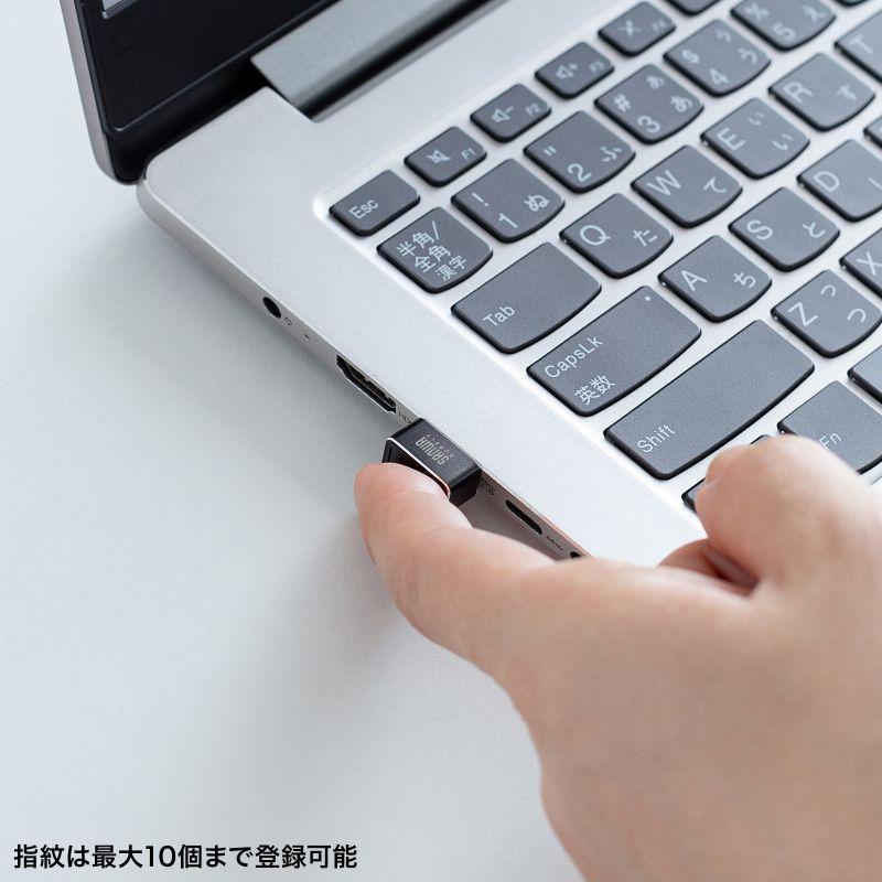 訳あり新品 指紋認証リーダー｜Windows Hello/パスキー対応 USB-A MoC FP-RD5 サンワサプライ 外装に傷・汚れあり ネコポス対応の画像