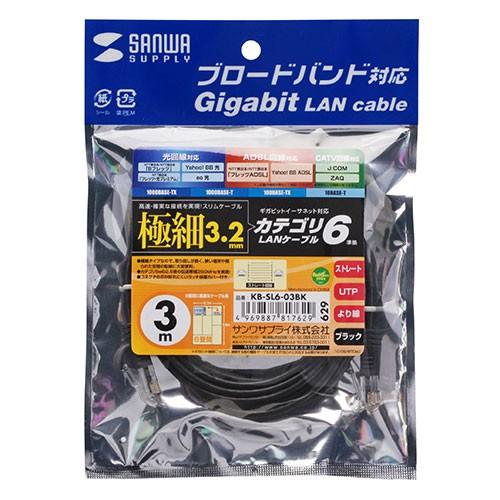 SANWA SUPPLY（サンワサプライ） 訳あり新品 カテゴリ6準拠極細LAN