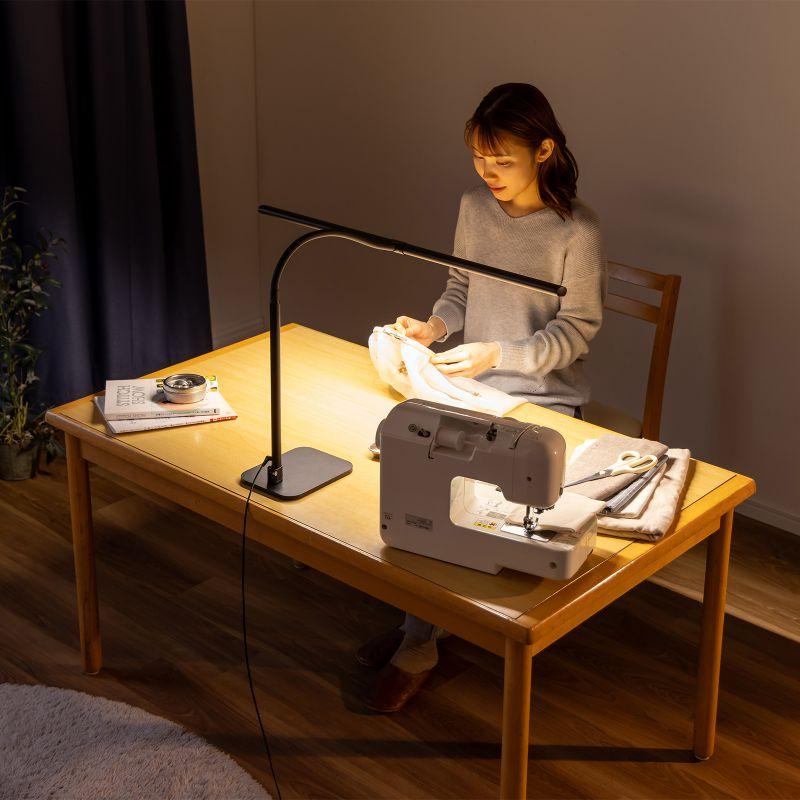 訳あり新品 デスクライト LED ライトスタンド 5段階調光 コンセント 1100ルーメン フレキシブル LED-DESK3BK サンワサプライ 外装に傷・汚れありの画像