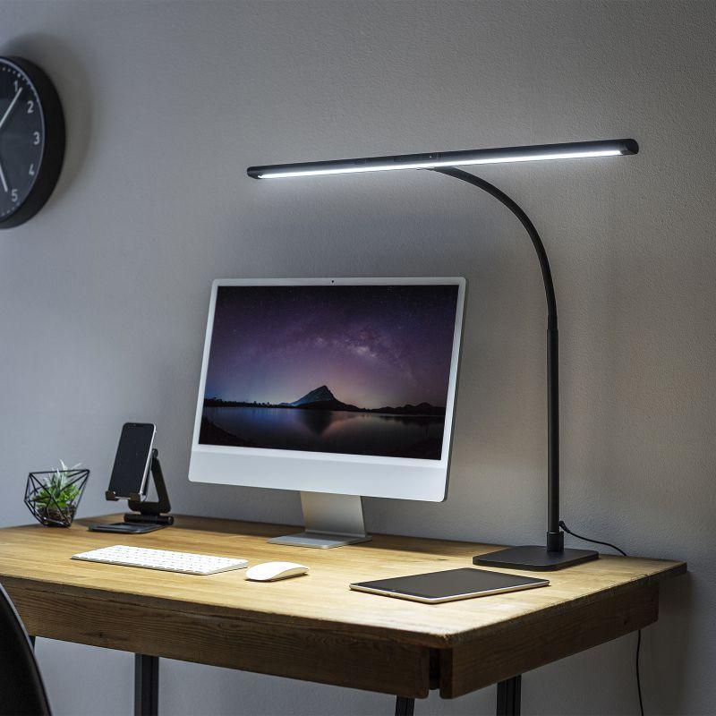 訳あり新品 デスクライト LED ライトスタンド 5段階調光 コンセント 1100ルーメン フレキシブル LED-DESK3BK サンワサプライ 外装に傷・汚れありの画像