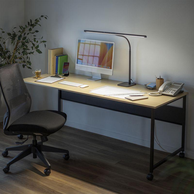 訳あり新品 デスクライト LED ライトスタンド 5段階調光 コンセント 1100ルーメン フレキシブル LED-DESK3BK サンワサプライ 外装に傷・汚れありの画像