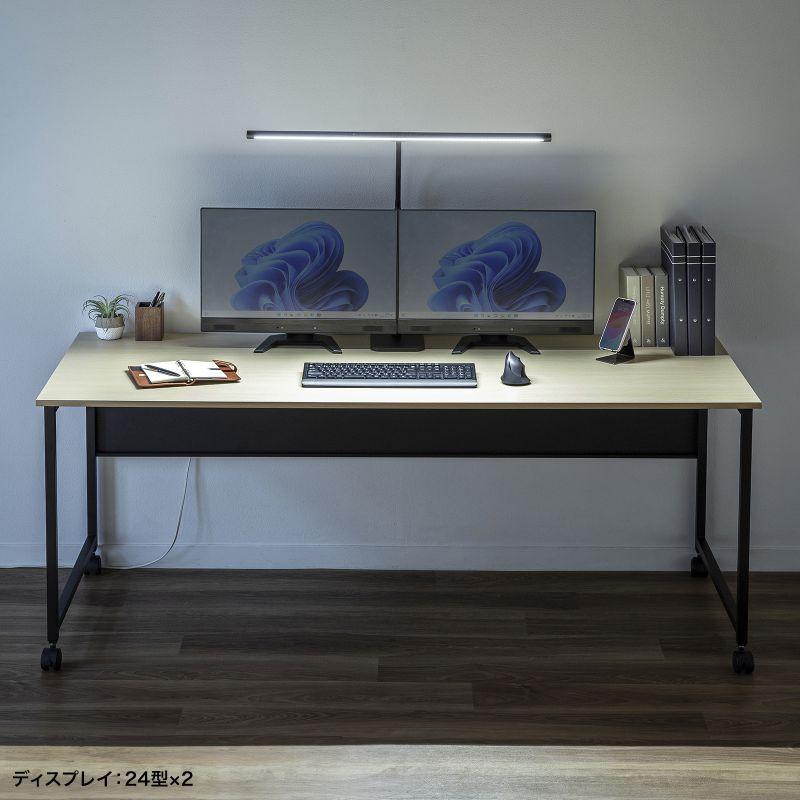 訳あり新品 デスクライト LED ライトスタンド 5段階調光 コンセント 1100ルーメン フレキシブル LED-DESK3BK サンワサプライ 外装に傷・汚れありの画像