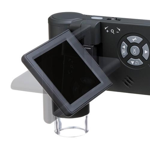 訳あり新品 マイクロスコープ モニター付き デジタル 顕微鏡 最大300倍 スタンド ハンディ 小型 箱にキズ、汚れあり LPE-05BK サンワサプライの画像