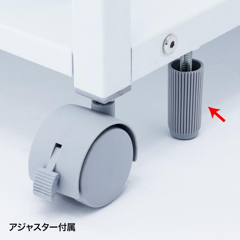 訳あり新品 プリンター台 プリンタスタンド スチール製 キャスター付 小型A4レーザープリンタ 幅40cm 奥行40cm LPS-T4040 サンワサプライ 外装に傷・汚れあり_6