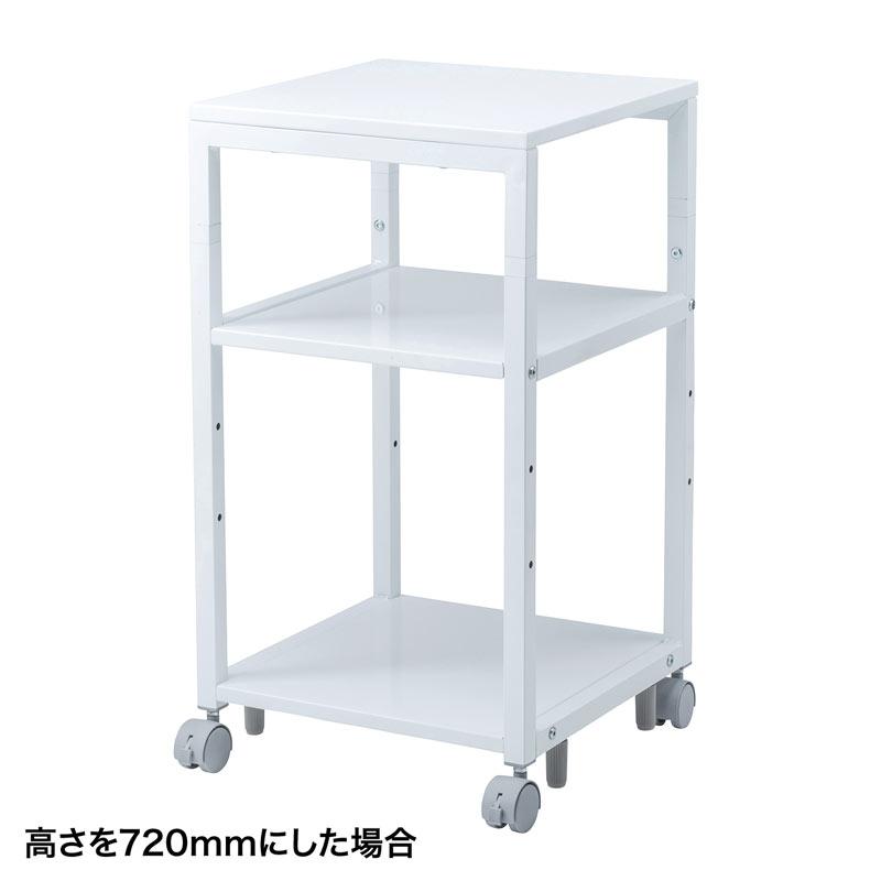 訳あり新品 プリンター台 プリンタスタンド スチール製 キャスター付 小型A4レーザープリンタ 幅40cm 奥行40cm LPS-T4040 サンワサプライ 外装に傷・汚れあり_8