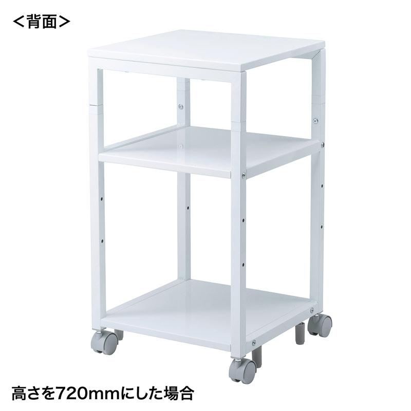 訳あり新品 プリンター台 プリンタスタンド スチール製 キャスター付 小型A4レーザープリンタ 幅40cm 奥行40cm LPS-T4040 サンワサプライ 外装に傷・汚れあり_9
