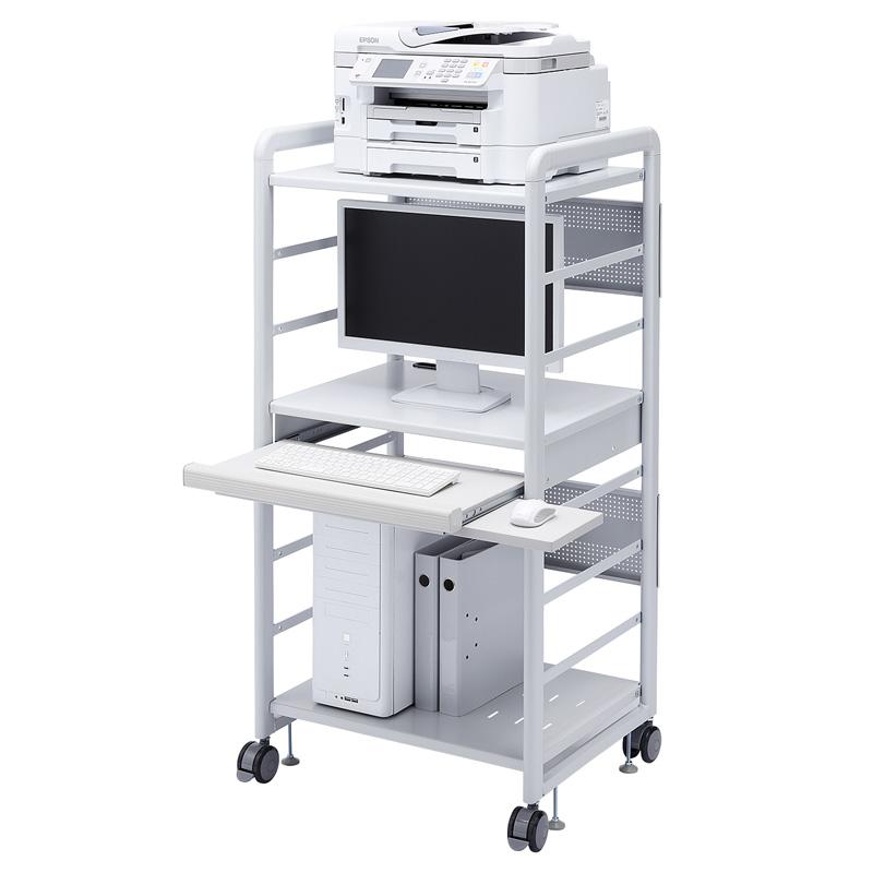 訳あり新品 パソコンラック デスク オフィス向け W638×H1330mm Middleタイプ RAC-S600M サンワサプライ 外装に傷・汚れあり_1