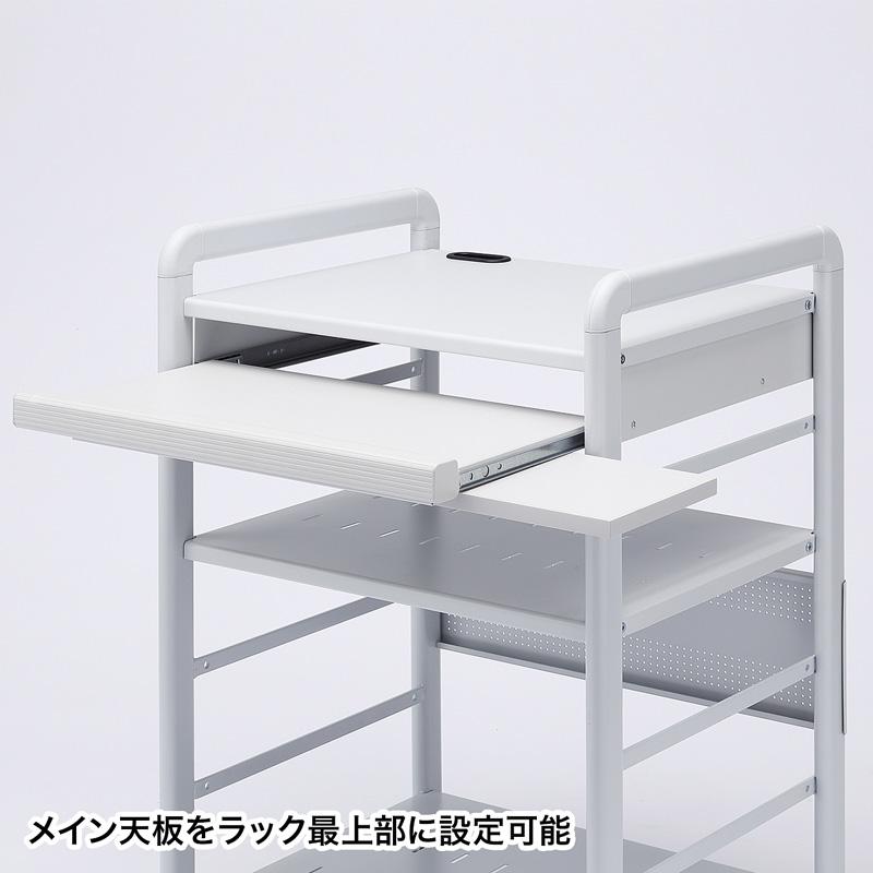 訳あり新品 パソコンラック デスク オフィス向け W638×H1330mm Middleタイプ RAC-S600M サンワサプライ 外装に傷・汚れあり_3