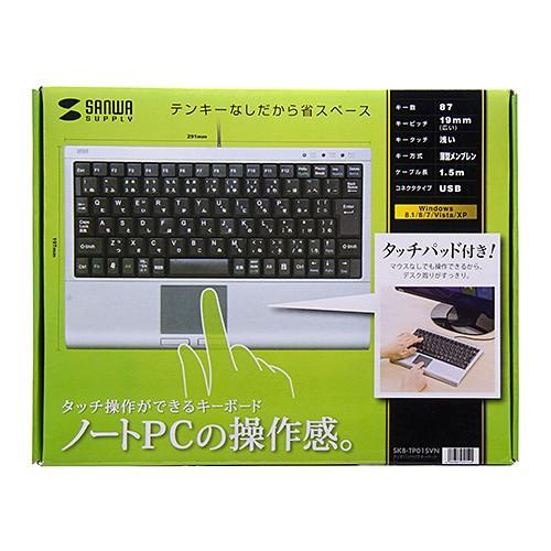 訳あり新品 タッチパッド付キーボード USB接続 箱にキズ、汚れあり SKB-TP01SVN サンワサプライ｜esupply｜02