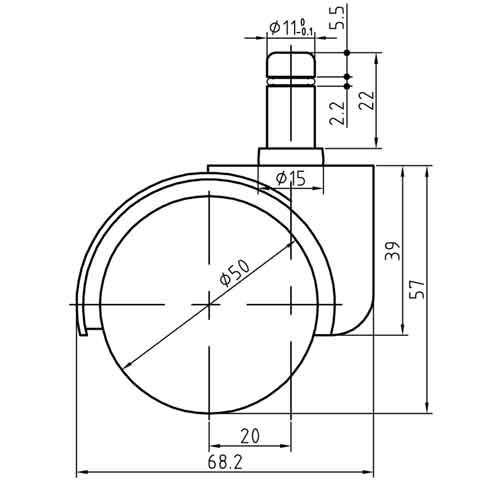 訳あり新品 ナイロン製OAチェアー用ナイロンキャスター SNC-CAST5 サンワサプライ パッケージにキズ、汚れあり｜esupply｜03