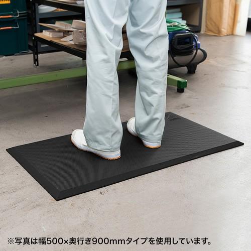 訳あり新品 疲労軽減マット 幅45cm 奥行60cm 立ち仕事 飲食店 倉庫 腰痛対策 滑り止め 箱にキズ、汚れあり SNC-MAT4 サンワサプライ｜esupply｜02