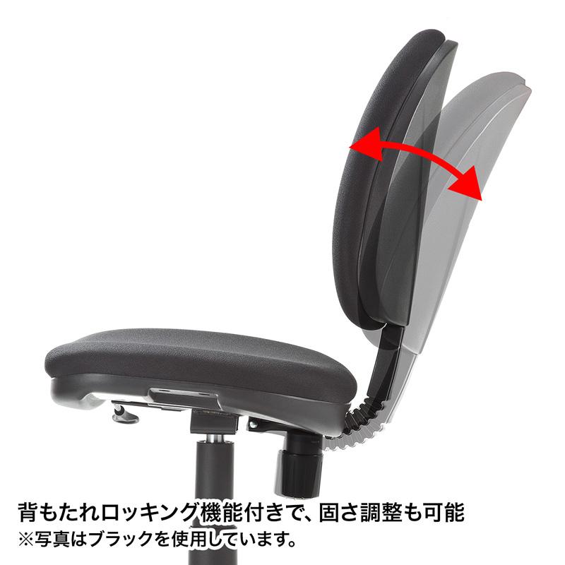 日本で買 訳あり新品 オフィスチェア 肘無し ブルー グリーン購入法適合 背もたれロッキング機能 SNC-T150BL サンワサプライ 外装に傷・汚れあり