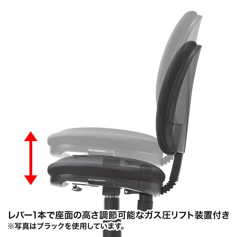 日本で買 訳あり新品 オフィスチェア 肘無し ブルー グリーン購入法適合 背もたれロッキング機能 SNC-T150BL サンワサプライ 外装に傷・汚れあり
