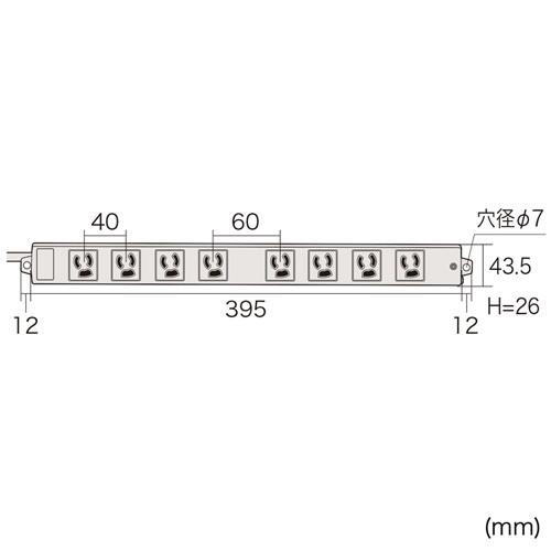 SANWA SUPPLY（サンワサプライ） 訳あり新品 工事物件タップ 3P 8個口