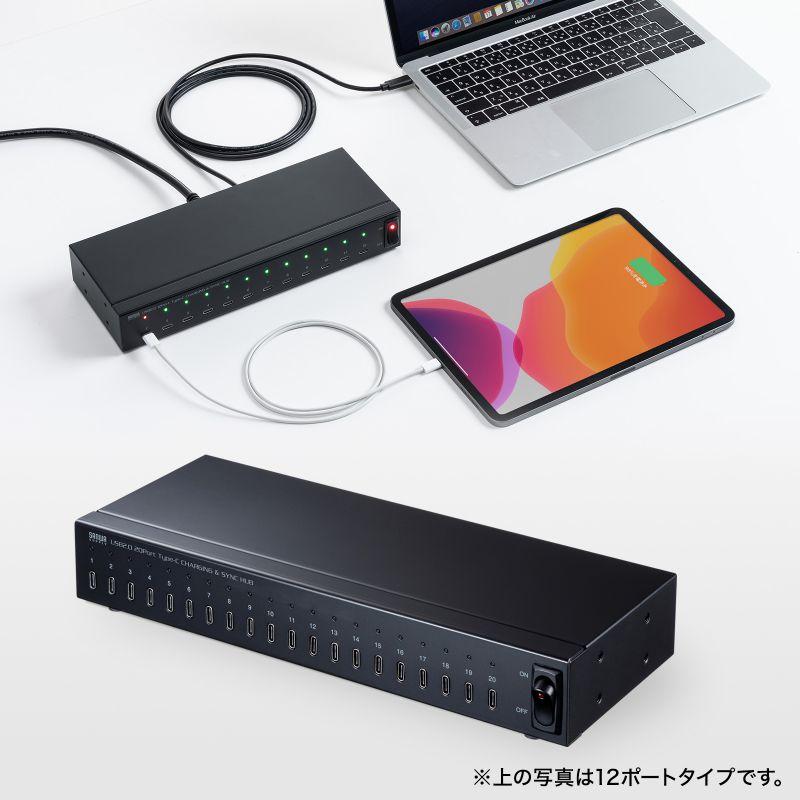 訳あり新品 USB2.0 Type-C 20ポートハブ USB-2THCS20N サンワサプライ 外装に傷・汚れあり_2