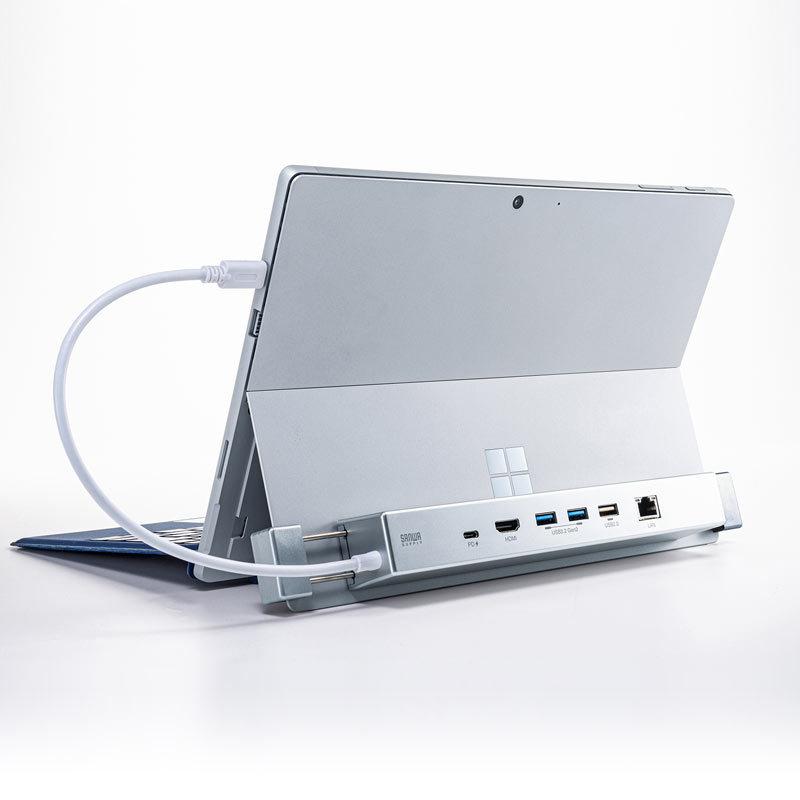 訳あり新品 Surface用ドッキングステーション USBハブ USB3.2 Gen2 HDMI LANポート USB-3HSS6S サンワサプライ 外装に傷・汚れあり_2