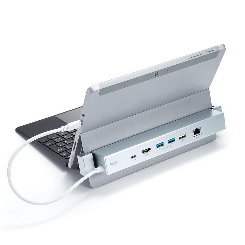 訳あり新品 Surface用ドッキングステーション USBハブ USB3.2 Gen2 HDMI LANポート USB-3HSS6S サンワサプライ 外装に傷・汚れあり_3