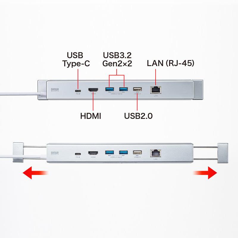 訳あり新品 Surface用ドッキングステーション USBハブ USB3.2 Gen2 HDMI LANポート USB-3HSS6S サンワサプライ 外装に傷・汚れあり_4