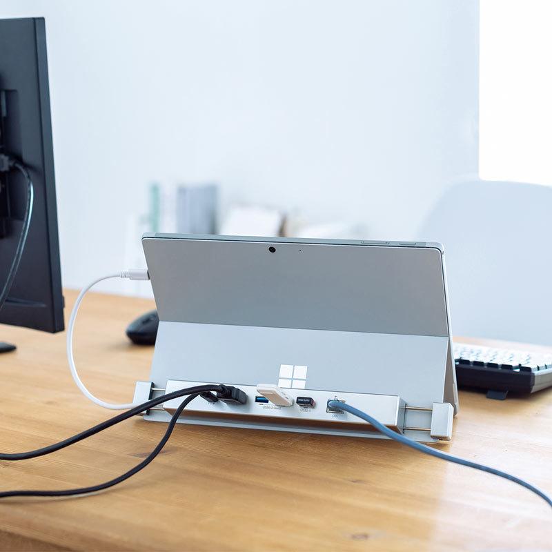 訳あり新品 Surface用ドッキングステーション USBハブ USB3.2 Gen2 HDMI LANポート USB-3HSS6S サンワサプライ 外装に傷・汚れあり_8