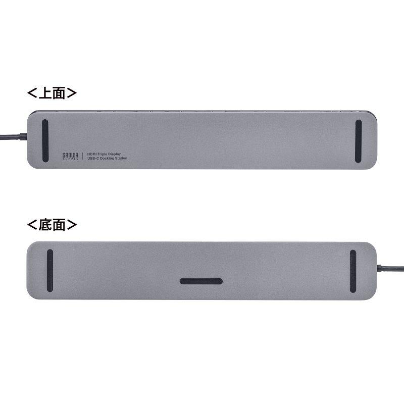 訳あり新品 ドッキングステーション USBタイプC接続 HDMI×3画面出力 USB-CVDK13 サンワサプライ 外装に傷・汚れあり_9