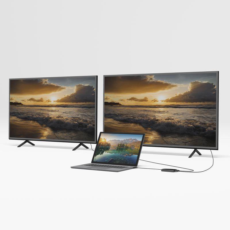 訳あり新品 USB-HDMIディスプレイアダプタ 4K/30Hz対応 2画面出力 USB 5Gbps USB-CVU3HD5 サンワサプライ 外装に傷・汚れありの画像