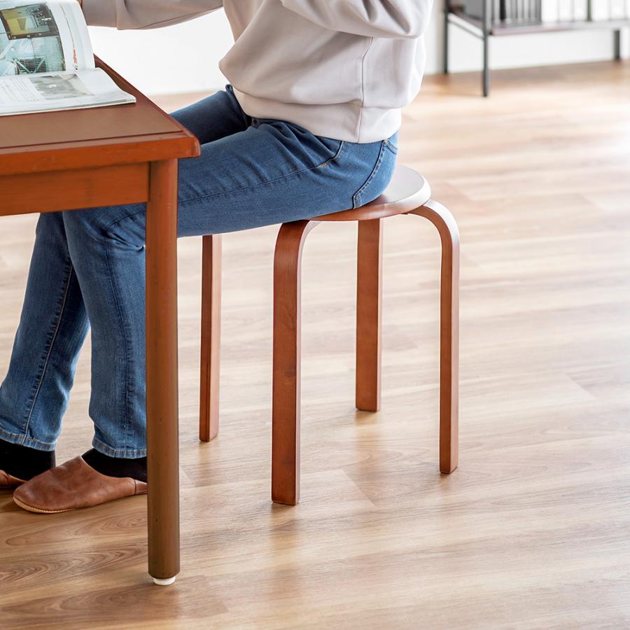 イタリア 背付きスツール ストライプ 木製 完成品 チェア イーサプライ スツール 木製 天然木 丸椅子 背もたれ無し