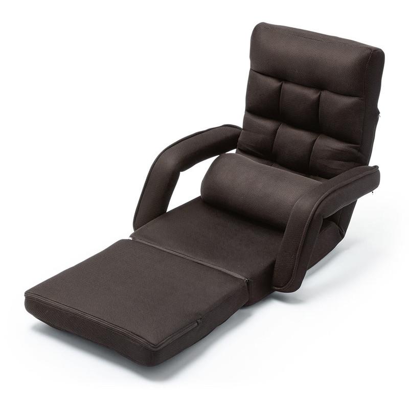 もたれは 座椅子 リクライニング クッション メッシュ 通気性 背もたれ 肘付き 足置き おすすめ ブラウン EEX-CH68ZBR イーサプライ PayPayモール店 - 通販 - PayPayモール チェア