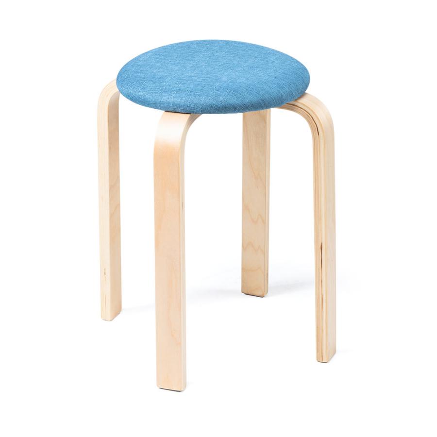 イーサプライ（e-supply） スツール 木製 同色2脚セット 完成品 丸椅子