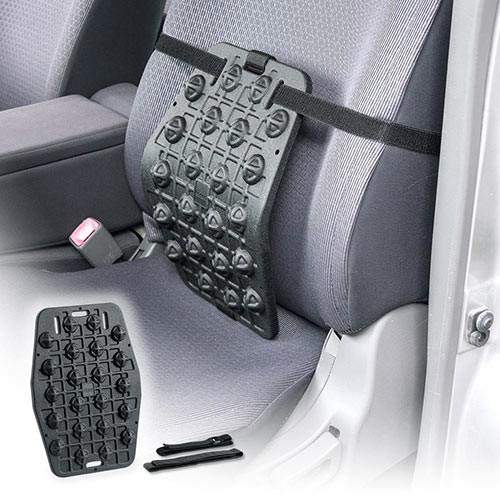 値下げ 背もたれクッション ランバーサポート 椅子 車 オフィス 固め 持ち運び アウトドア 黒 おすすめ Eex Chc02