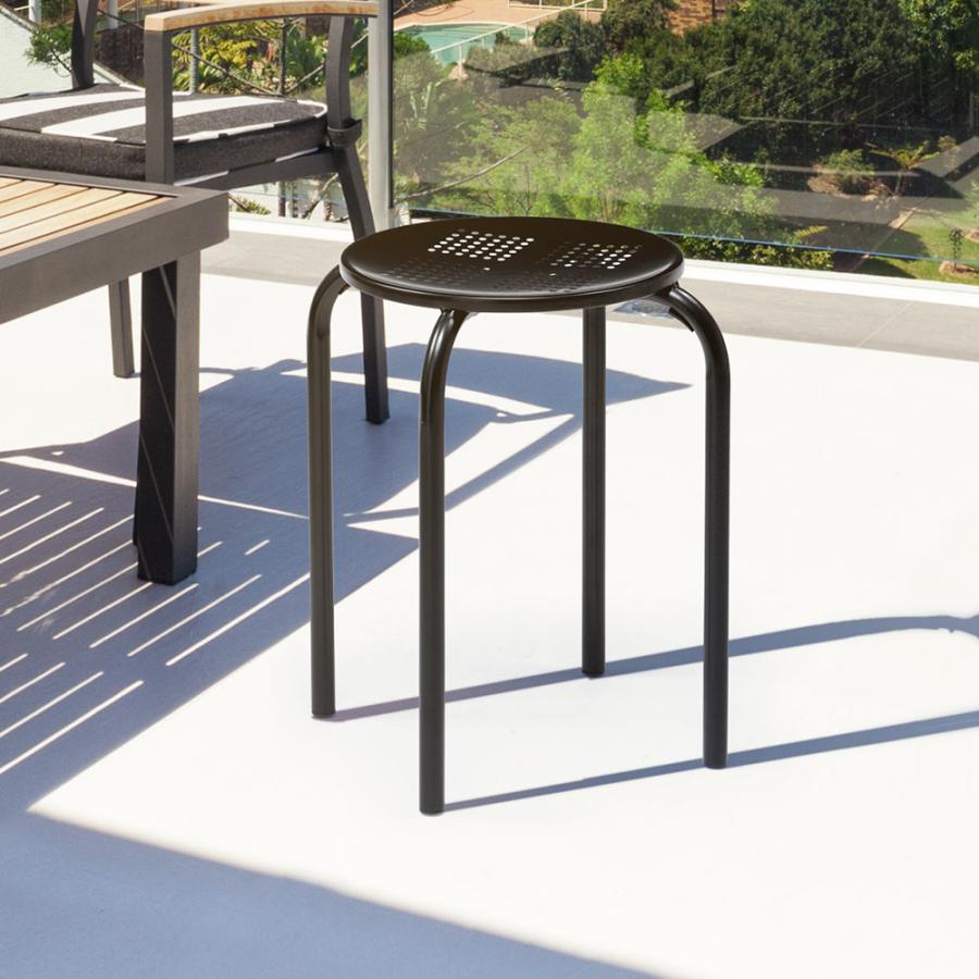 【数日セール】スツール　丸椅子　4脚セット　ブラック 丸椅子 スツール 4脚セット ブラック 150-SNC061BK4【イス王国】