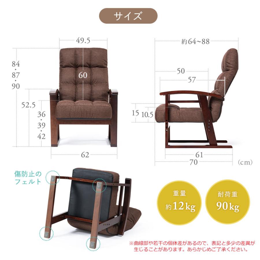 イーサプライ 高座椅子 高齢者 ハイバック リクライニング 耐 イーサプライ 高座椅子 高齢者 ハイバック リクライニング 耐