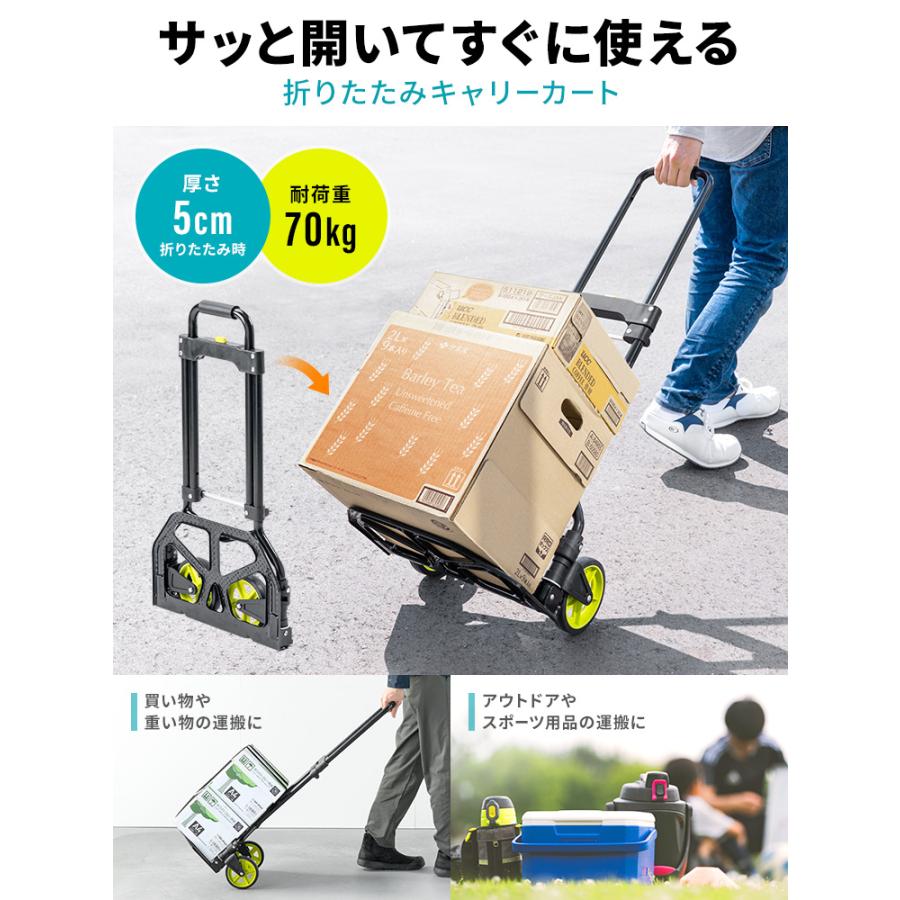 イーサプライ（e-supply） キャリーカート 荷物運搬 折りたたみ 軽量 2
