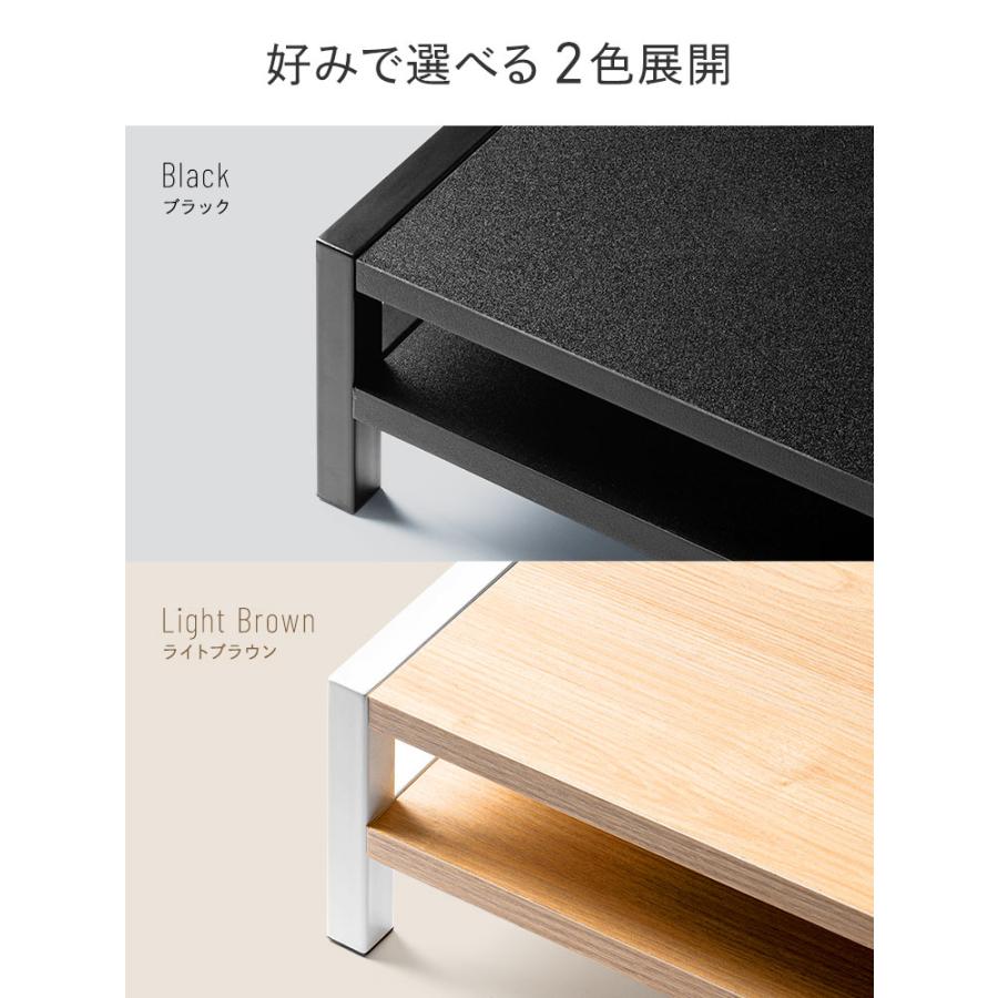 イーサプライ（e-supply） モニター台 2段 幅100cm パソコン台 卓上