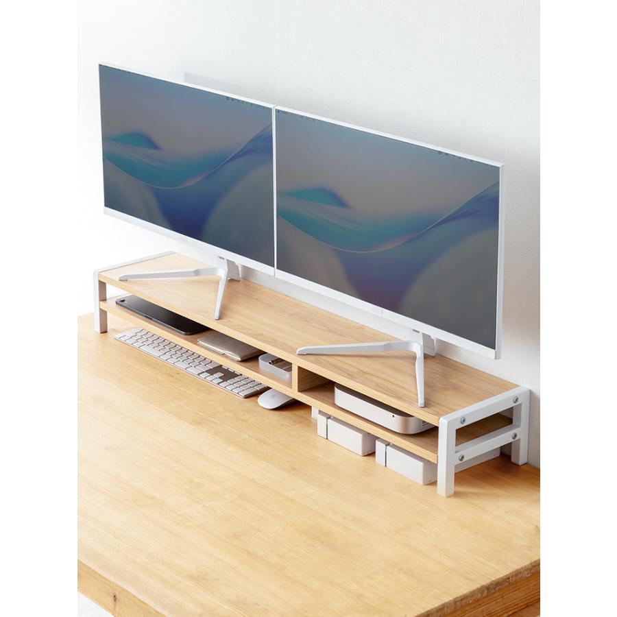 イーサプライ（e-supply） セール モニター台 2段 幅100cm パソコン台