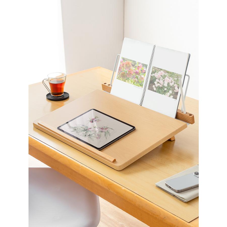 傾斜台 幅50cm ブックスタンド付き ライティングボード 学習台 勉強 絵描き 斜め 机 EEX-DK17 | イーサプライ | 13