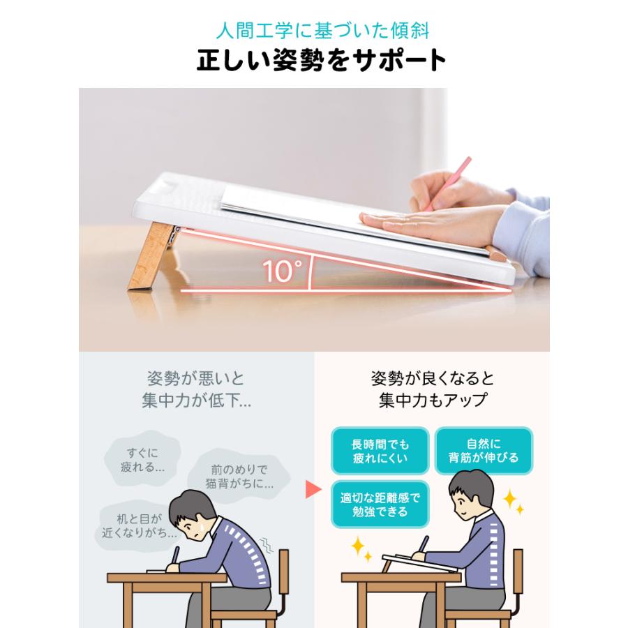 イーサプライ（e-supply） 傾斜台 幅56cm ライティングボード 学習台