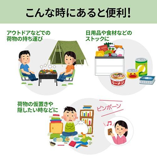 折りたたみコンテナ オリコン 取っ手 蓋 収納 車 キャンプ アウトドア ホワイト 4個セット EEX-FC02X4の画像