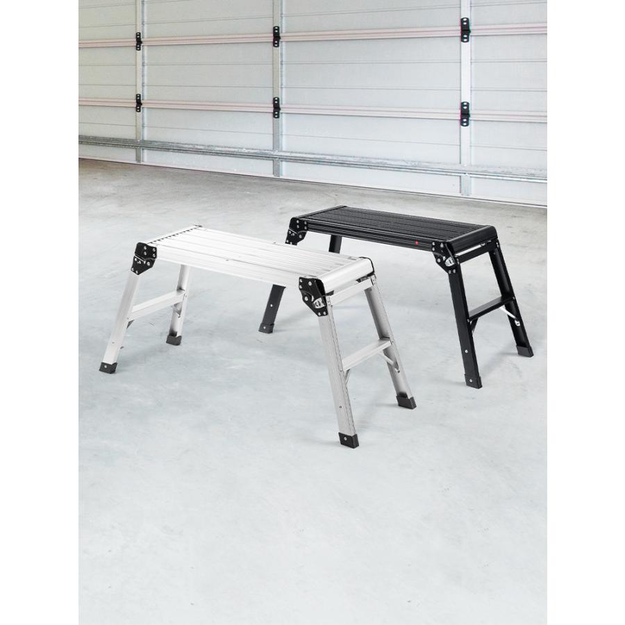 イーサプライ（e-supply） 足場台 脚立 軽量 76cm 幅広 ワイド 洗車台