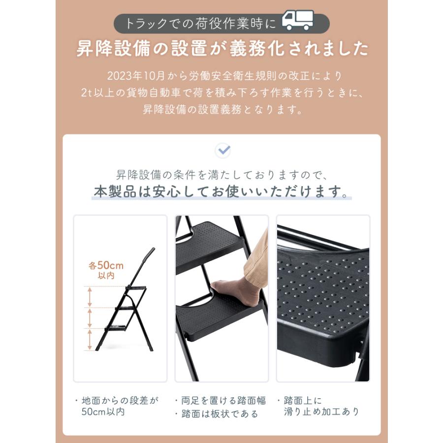 三重県津市近郊の方お渡し限定　エスパス購入　黒いバースツール 3脚セット 脚立（3段・踏み台・はしご・足場・ステップ・ラダー・手すり