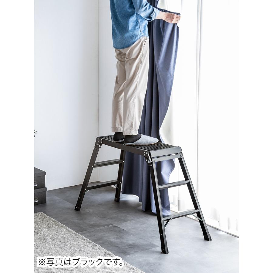 イーサプライ（e-supply） 足場台 脚立 76cm 幅広 ワイド 洗車 SUV