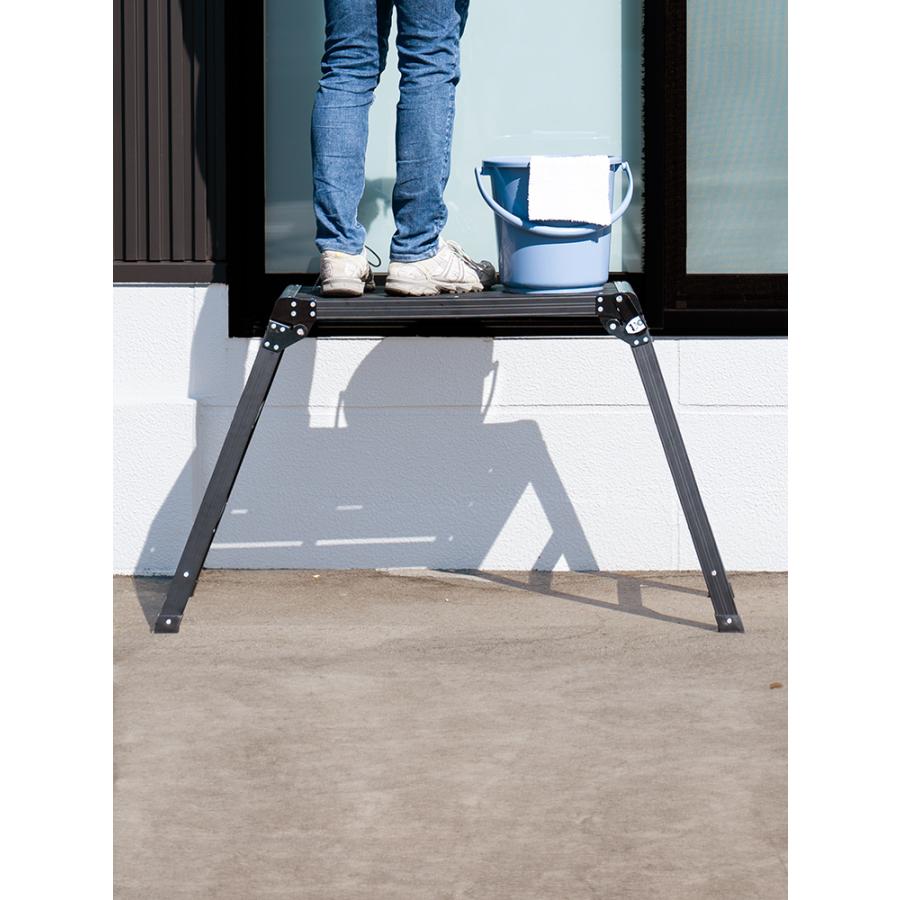 イーサプライ（e-supply） 予約 足場台 脚立 76cm 幅広 ワイド 洗車