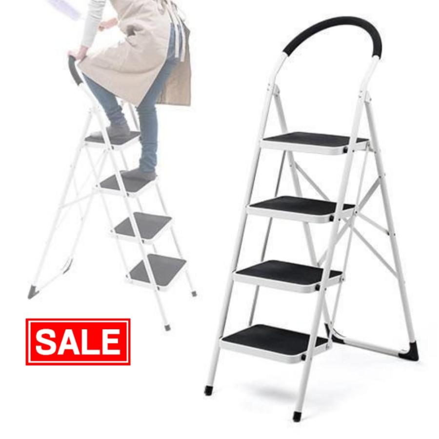 脚立 4段 折りたたみ ステップチェア 踏み台 持ち運び 椅子 家庭用 おしゃれ EEXKYA4 イーサプライ PayPayモール店