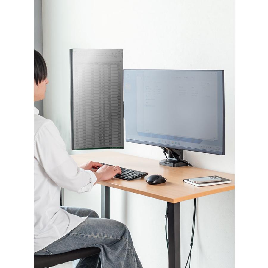 イーサプライ（e-supply） モニターアーム 2画面 32インチ デュアル